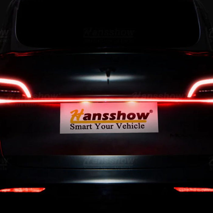 Unleash Your Tesla's Inner Knight Rider: Enhance Your Model 3/Y with Hansshow's Full-Width Strip Tail Light Bar