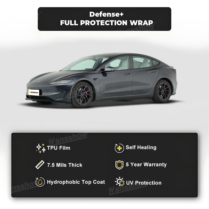 Tesla Model 3 DIY Color PPF Protection Film TPU Kit-Wrap Pre-cut Full Coverage Protective | Hansshow