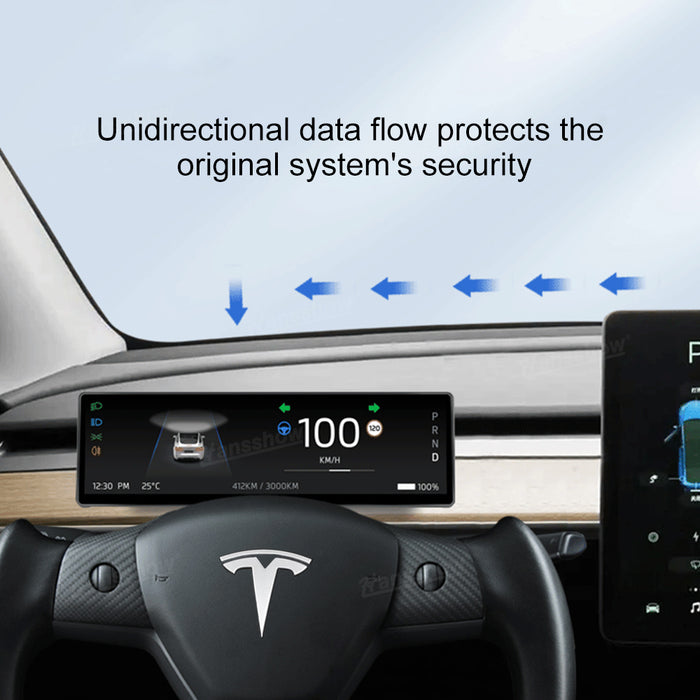 Model 3/Y 8.8-Inch F888 Touch Screen Display Instrument Cluster With Built-In Air Vent Tesla Dashboard Head Up Display | Hansshow