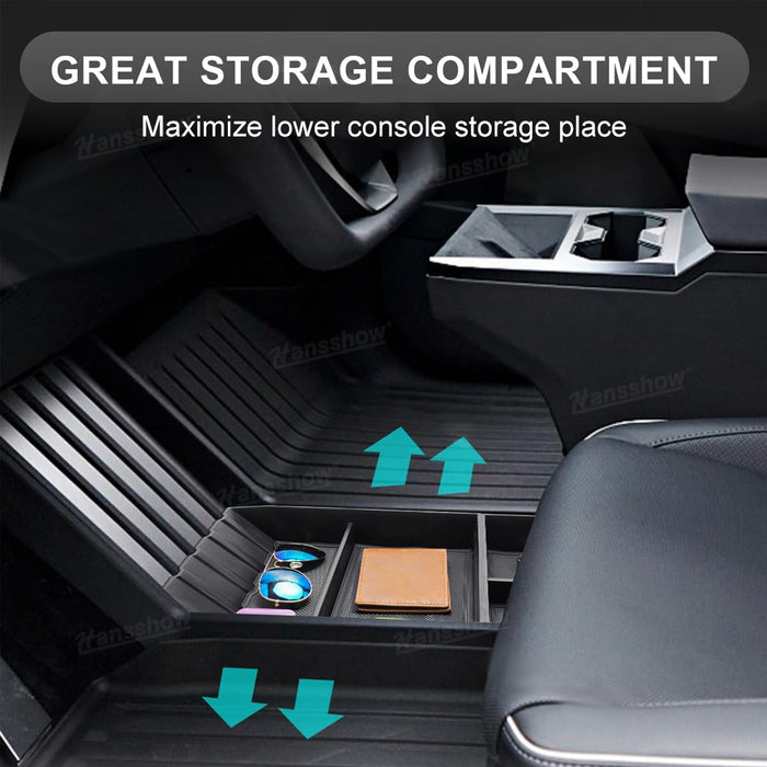 Tesla Cybertruck Center Console Organizer Armrest Storage Box Tray 2PCS