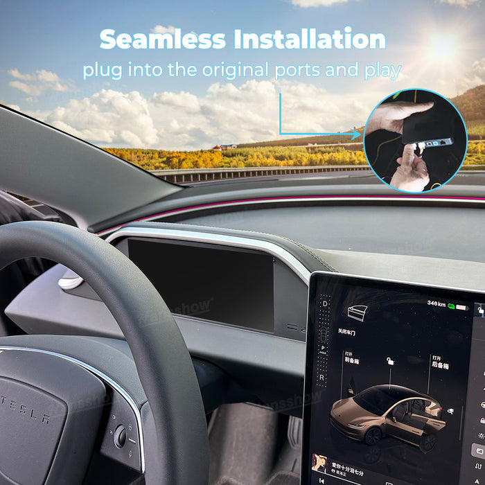 Model 3 Highland Dashboard Display 8.9-Inch F9H Instrument Cluster with Ambient Lighting & Front Camera