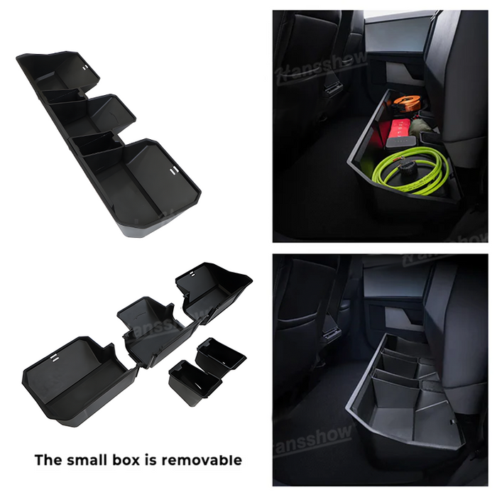 Tesla Cybertruck Upgraded Under Seat Storage Box 3 Compartments Tool Box Organizer Underseat Storage Bag|Hannsshow