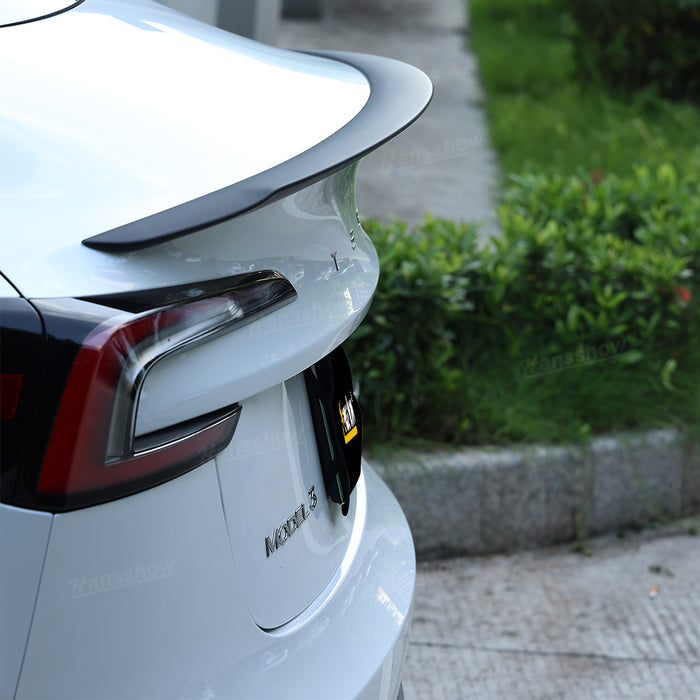 Tesla Model 3 Highland Real Carbon Fiber Tail Spoiler Wing Rear Trunk Lip Lid Inspired By Model 3 Performance|Hansshow