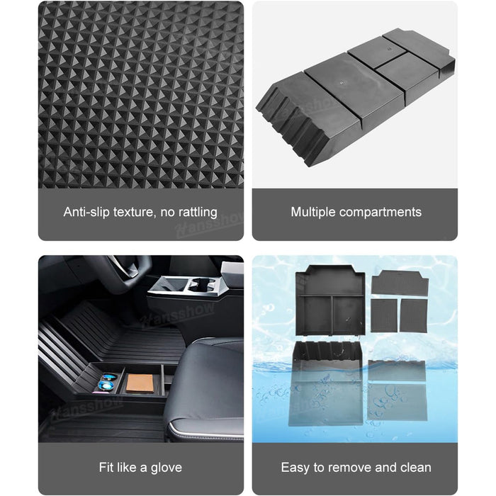 Tesla Cybertruck Center Console Organizer Armrest Storage Box Tray 2PCS