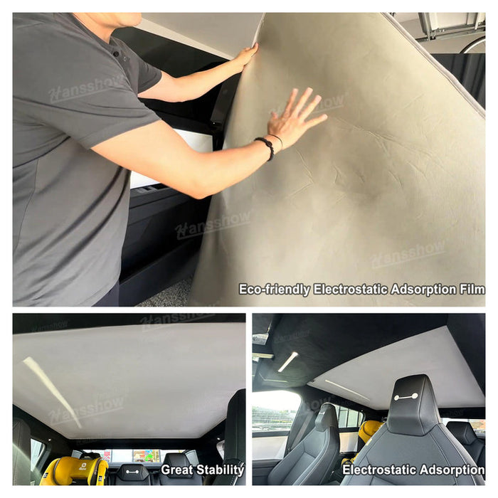 Cybertruck Roof Sunshade Electrostatic Adsorption Glass Roof Heat Insulation UV & IR Reflection