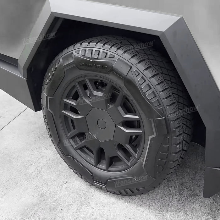 Tesla Cybertruck Gen2.0 Heptagon Center Wheel Hub Cap Tapas de llanta con tapas de tuercas | Hansshow