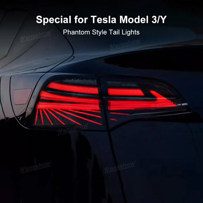 Feux arrière de style fantôme pour Tesla Model 3/Y Ensembles de feux arrière Clignotants à LED