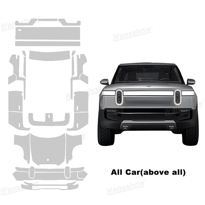 Rivian R1S PPF Protection TPU Kit-Wrap Invisible Pre-cut Full Coverage Protective Film | Hansshow