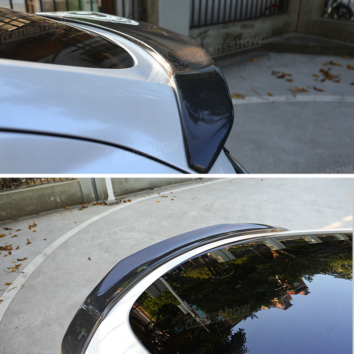 Tesla Model Y Real Carbon Fiber OEM-Style Rear Trunk Spoiler Wing | Hansshow