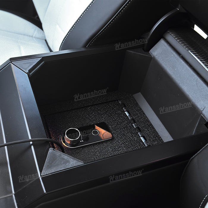 Tesla Cybertruck Center Console Safe LockBox Insert Lock Vault Box Extra Storage Anti-Theft|Hansshow