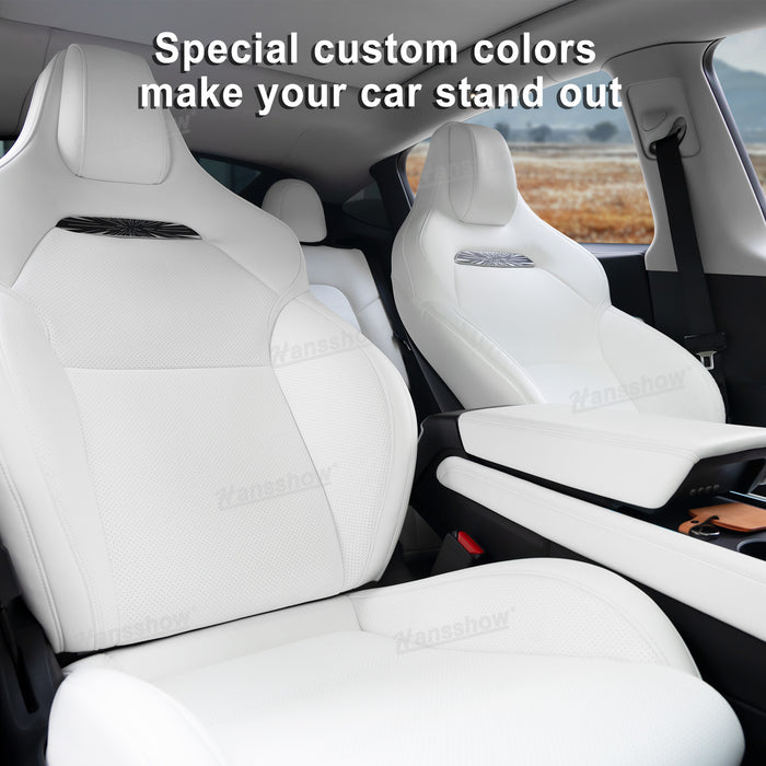 Tesla Model Y/3 Seat Replacement Car Seat NAPPA Leather OEM Foam Full Set Inspired By Model 3 Highland Performance|Hansshow