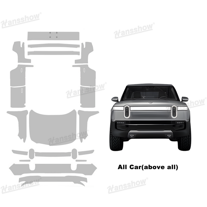 Rivian R1S PPF Protection Kit-Wrap Invisible Pre-Cut Clear Full Coverage Protective Film | Hansshow