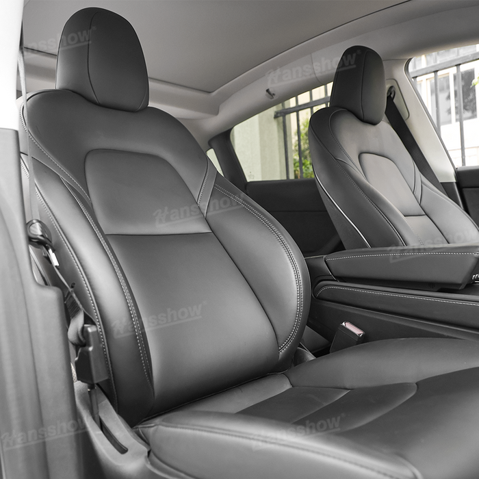 Model Y/3/3 Highland Massage Seat Cover Nappa Leather Custom Interior Accessories | Hansshow