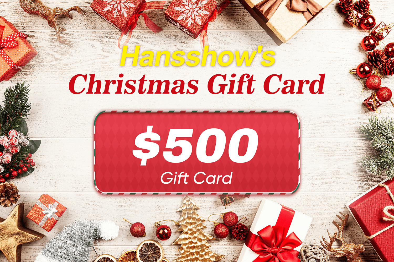 Hansshow Christmas Gift Card Hansshow