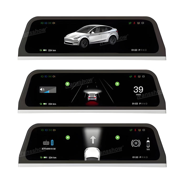 Écran tactile de mise à niveau en ligne OTA de 9,6 pouces pour le groupe d'instruments Tesla Model Y/3/3 Highland Head Up Carplay F96 | Hansshow