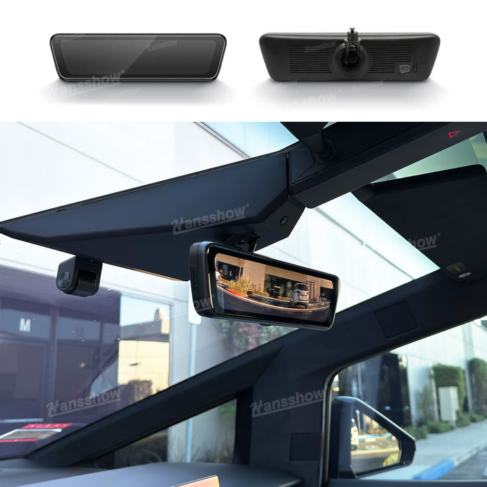 Tesla Cybertruck Media Espejo retrovisor 8,2 "Grabadora de doble canal Accesorios interiores electrónicos | Hansshow