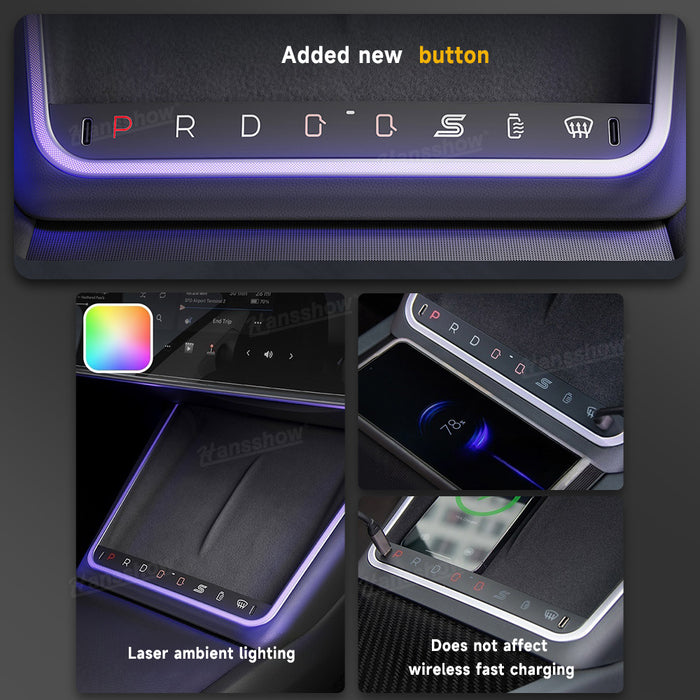 Bouton physique intelligent de la console centrale de la Tesla Model 3 Highland, touches améliorées inspirées du modèle X | Hansshow