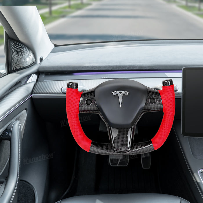 Volants en fibre de carbone personnalisés pour Tesla Model 3 / Y de style F1