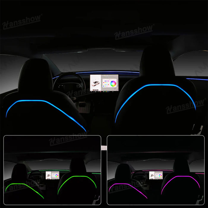 Tesla Molde 3 Highland Backseat Ambient Light Seat Back Ambient Lighting Interior LED Neon|Hansshow