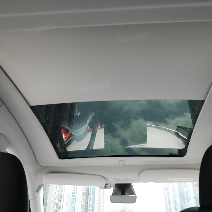 Tesla Model Y Electric Powered Sunshade Retractable Glass Roof Sunshade | Hansshow