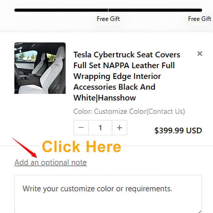 Tesla Cybertruck Seat Cover Full Set  NAPPA Leather Full Wrapping Edge Interior Accessories Black And White|Hansshow