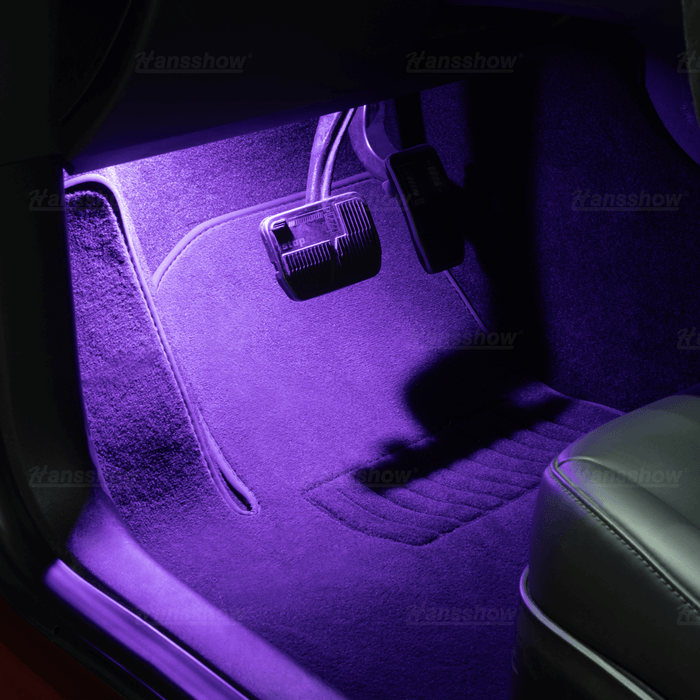 Hansshow Premium Metal Shell Footwell Lights - Perfectly Customized Lighting Upgrade for Model 3/Y/S/X