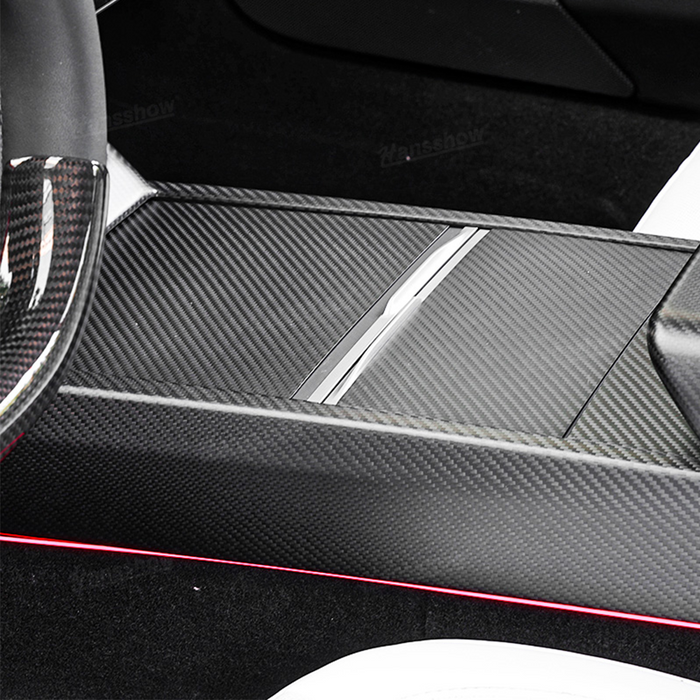 Tesla Model 3 Highland Real Carbon Fiber Center Console Cover Console Protector | Hansshow