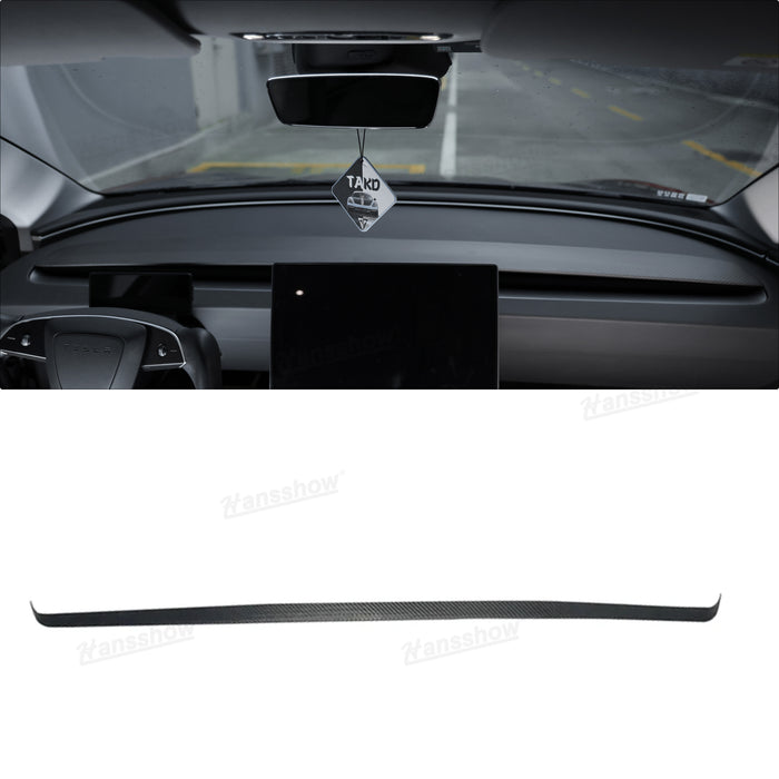 Tesla Model 3 Highland Central Control Dashboard Panel Trim Replacement In Real Carbon Fiber Interior Accessories|Hansshow