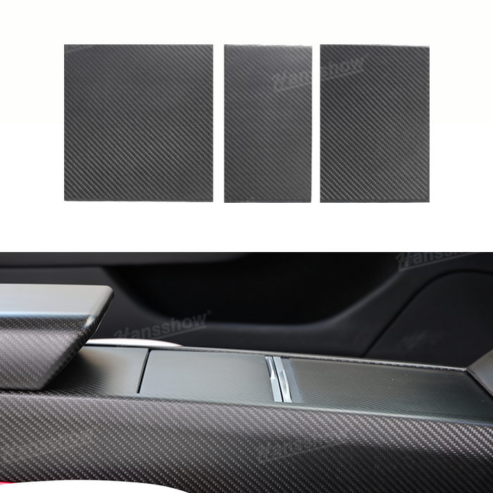 Tesla Model 3 Highland Full Interior Carbon Fiber Upgrade Kit Real Dry Molded Carbon Fiber Cover Wrap Protection | Hansshow