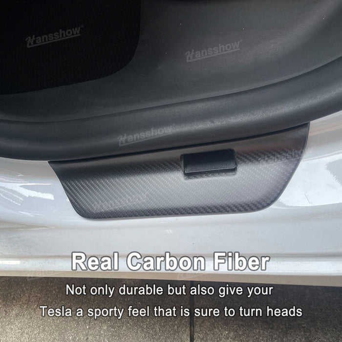 Tesla Model 3 Highland Real Carbon Fiber Door Sill Covers Protector Welcome Pedal|Hansshow