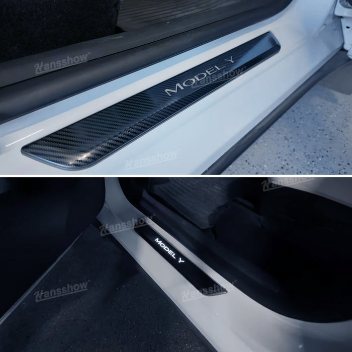 Model 3/Y LED illuminated Welcome Pedal Door Sill Protector