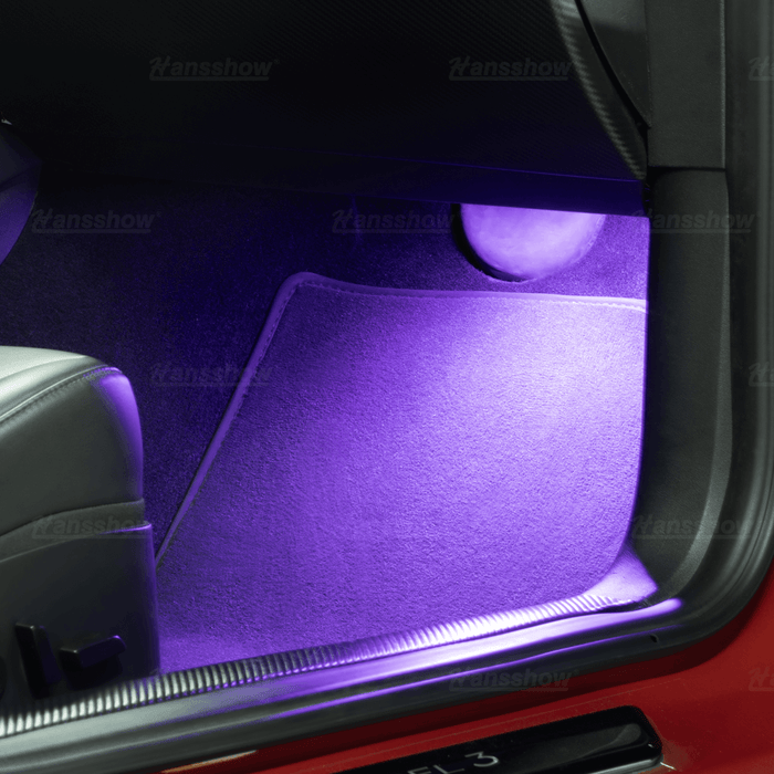 Hansshow Premium Metal Shell Footwell Lights - Perfectly Customized Lighting Upgrade for Model 3/Y/S/X