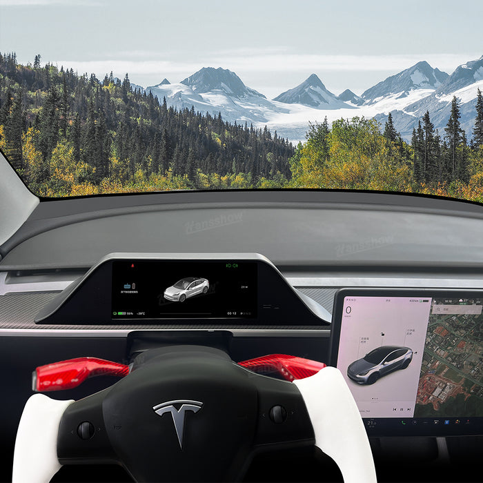 Hansshow Tesla Model 3 Y 8,9" Affichage tête haute Combiné d'instruments FY9-C Écran tactile du tableau de bord Inspiré du style Model S/X