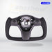 Ellipse style carbon fiber steering wheel made of Perforated Black leather