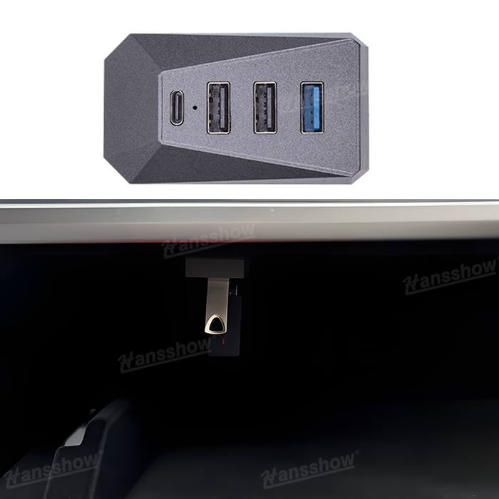 Tesla Cybertruck 4-in-1 Glove Box USB Hub Docking Station|Hansshow