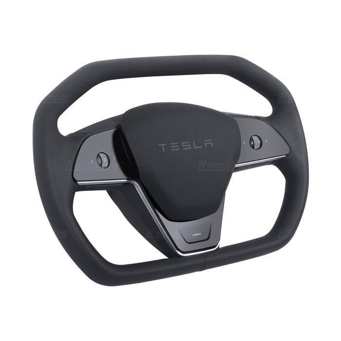 Hansshow Cybertruck Style Steering Wheel for Tesla Model 3 & Y CyberWheel Inspired by Cybertruck