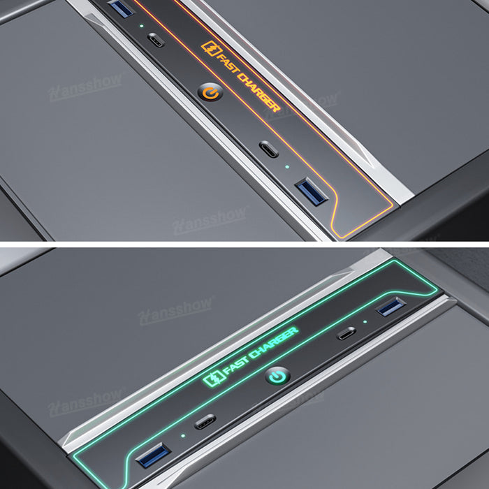 Tesla Model 3 Highland USB Hub Fast Charging Multifunction Docking Station With Dynamic Ambient Light