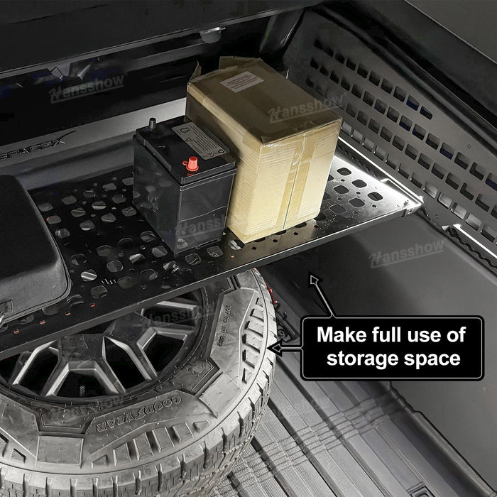 Tesla Cybertruck Cargo Shelve Divider All In One Upgrade Molle Panel Vertical & Horizontal Dual-Use Design | Hansshow