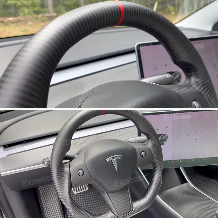 Model 3/Y Full Carbon Fiber Steering Wheel With Heating Function