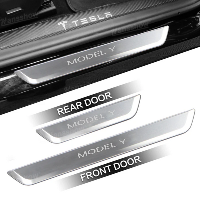 Model 3/Y LED illuminated Welcome Pedal Door Sill Protector