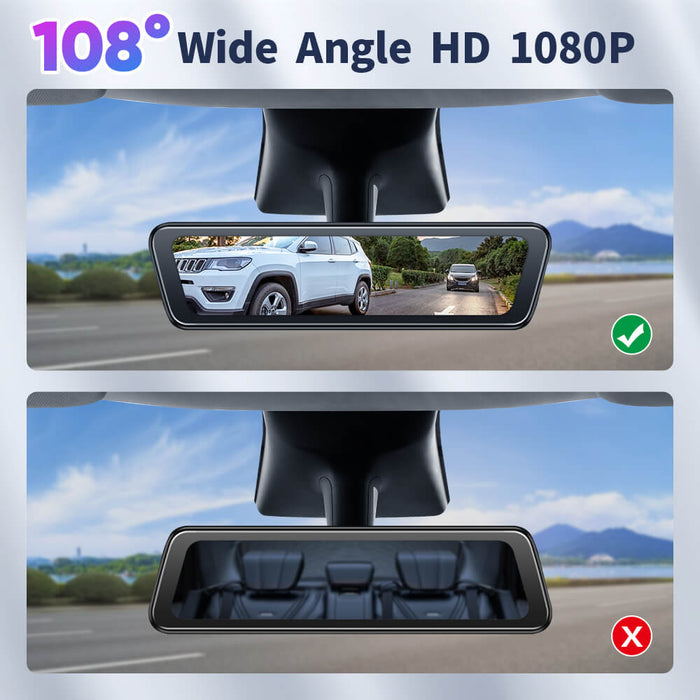 Tesla Model Y/Model 3 Highland Stream Media Rearview Mirror Dual Channel Recorder Dashcam Rear View Mirror 8.2"