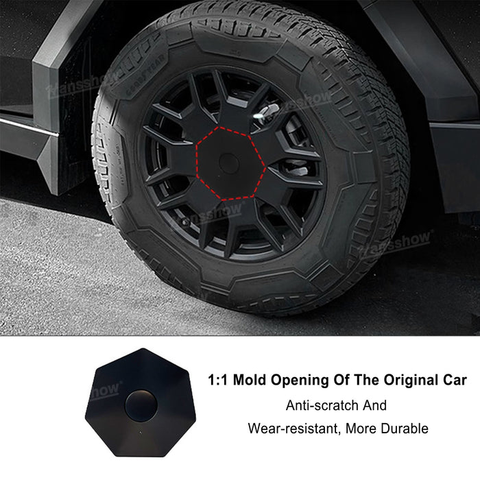 Tesla Cybertruck Gen2.0 Heptagon Center Wheel Hub Cap Wheel Rim Caps With Lug Nut Caps|Hansshow