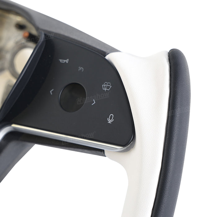 Model 3/Y Yoke Style Steering Wheel Black/White Style For Tesla