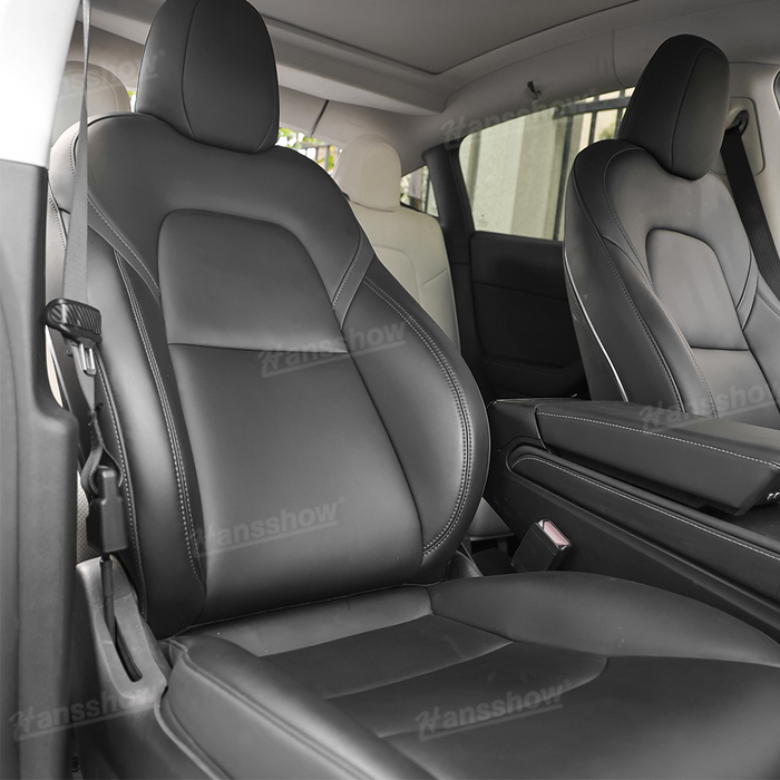 Model Y/3/3 Highland Massage Seat Cover Nappa Leather Custom Interior Accessories | Hansshow