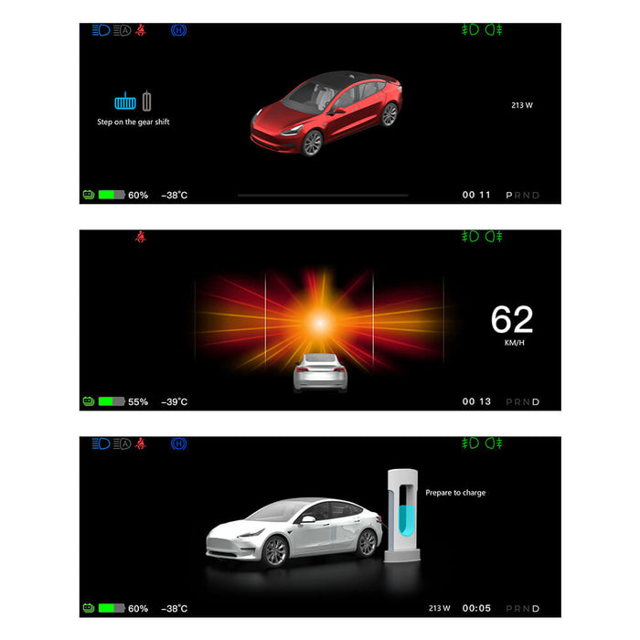 Hansshow FY9 Carplay Dashboard Screen for Tesla Model 3/Y: Enhanced Safety & Luxury Accessories Upgrade