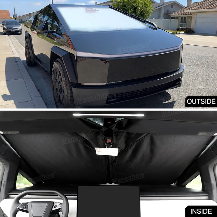 Windshield Sunshade Umbrella Sun Visor Foldable Sun Shield For Tesla Cybertruck