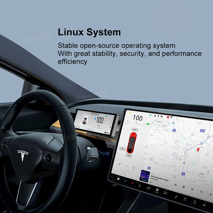 Model 3/Y 8.8-Inch F888 Touch Screen Display Instrument Cluster With Built-In Air Vent Tesla Dashboard Head Up Display | Hansshow