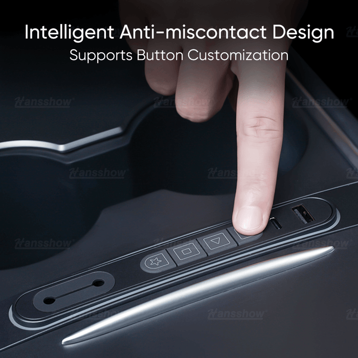 Hansshow 2021+ Model 3/Y Smart Control Expansion Dock: Enhanced Interior Functionality