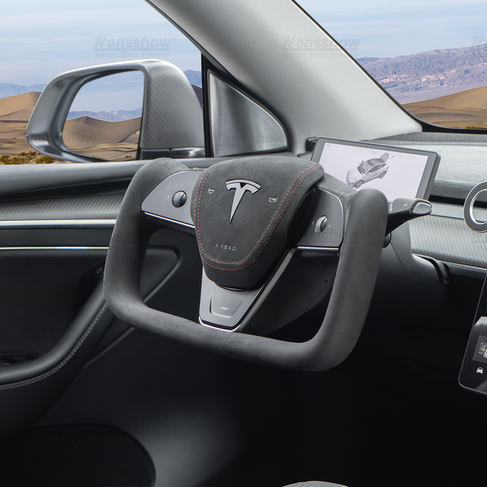 Hansshow Model 3/Y Yoke Steering Wheel (Inspired by Model X/S Yoke Style)