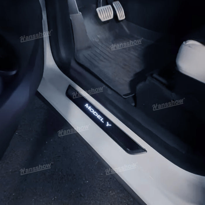 Model 3/Y LED illuminated Welcome Pedal Door Sill Protector